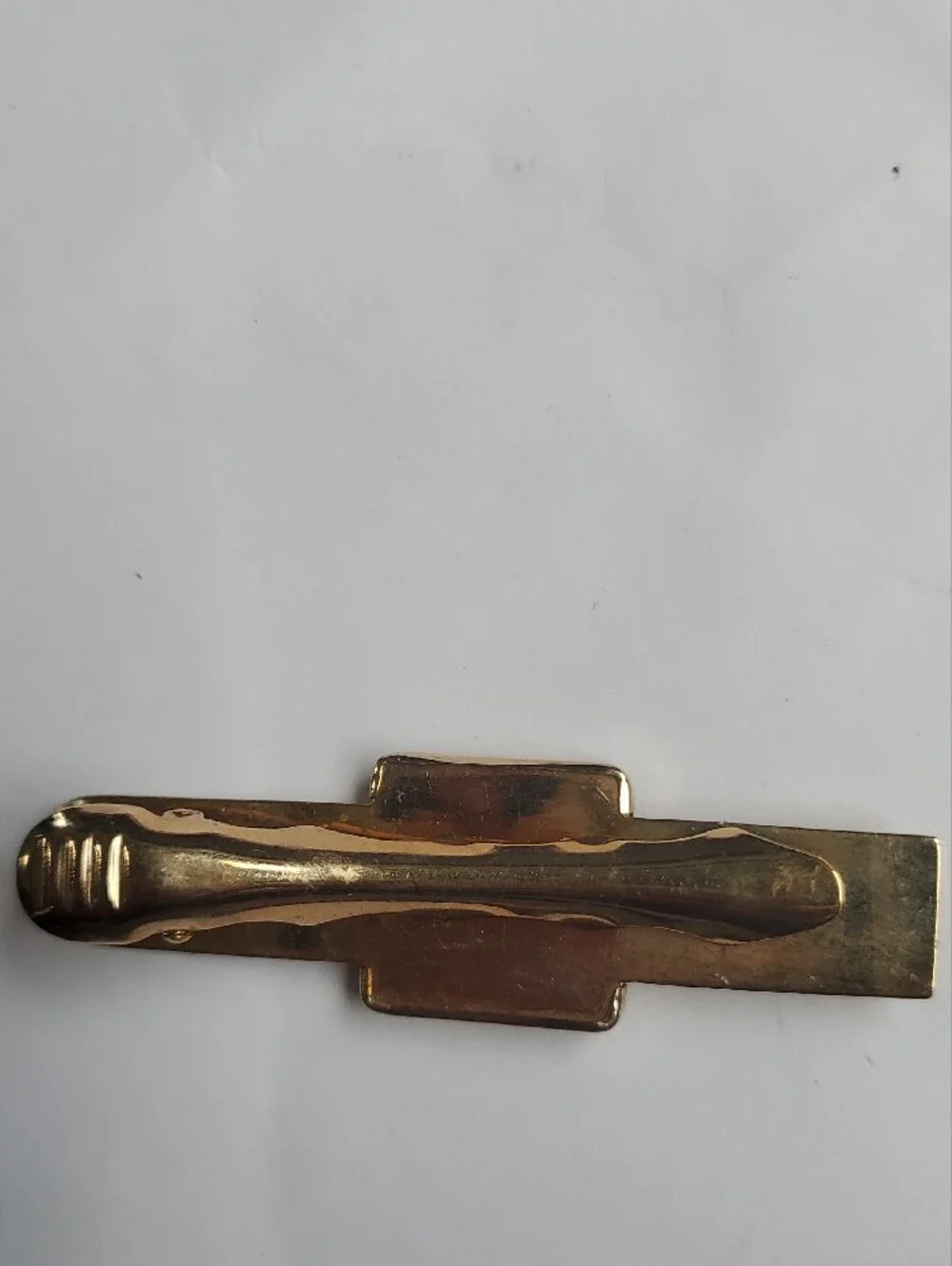 Gold-Tone Geometric Tie Bar